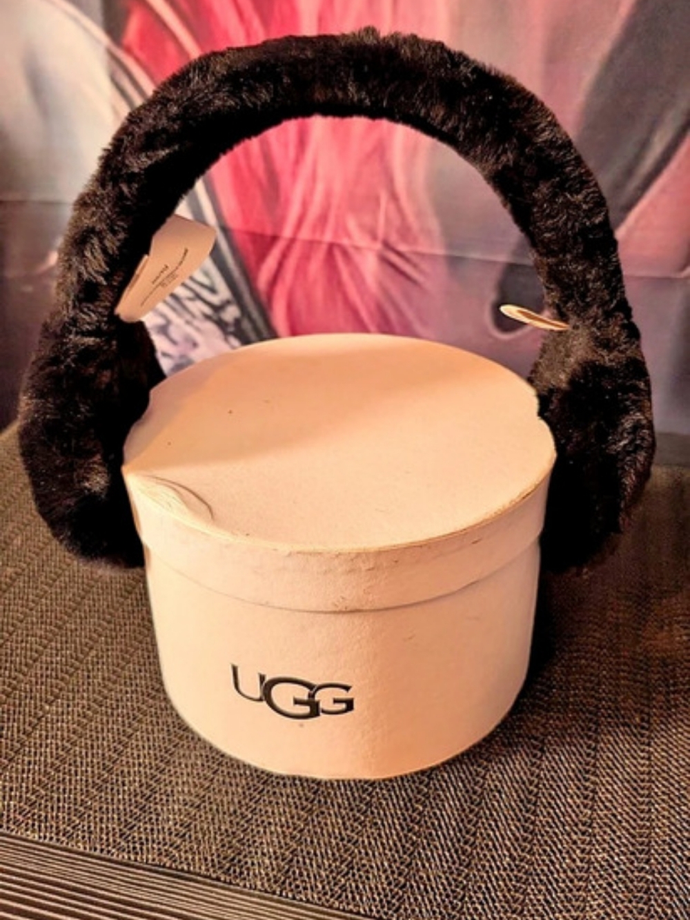 UGG Faux Fur Earmuff Black